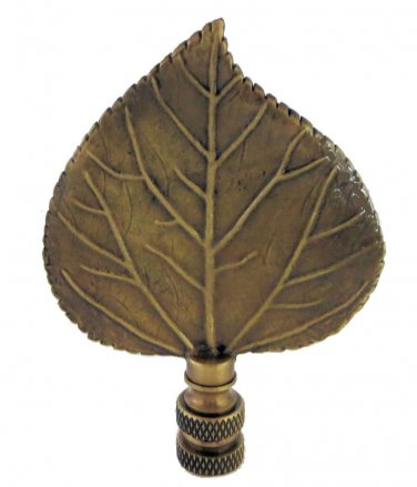 LARGE ASPEN LEAF LAMP SHADE FINIAL