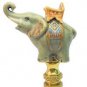 Lamp parts: PORCELAIN CELEDON ELEPHANT LAMP SHADE FINIAL