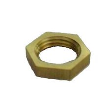 Lot of 100 solid brass hex nuts     TV-5