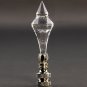 pointed acrylic spire w/ brushed nickel base lamp shade finial