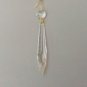 LOT OF 100 U-DROP GLASS CRYSTAL PRISMS- BRASS PINS #TZ-10