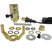 LAMP PART KITS- BROWN CORD, OFF/ON SOCKET, NECK 7" HARP   TD-396X