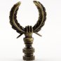 ANTIQUE BRASS OPEN WREATH LAMP SHADE FINIAL