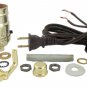 LOT OF 10 LAMP PART KITS: PUSH-THRU SOCKET, BROWN CORD   TD-396BRNPUSH