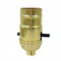 BRASS-PLATED PUSH-THRU SOCKET, SHELL,CAP W/ SET SCREW  TR-20
