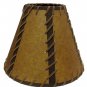 FAUX OILED KRAFT LACED 9" DOUBLE- LACED LAMP SHADE- REG CLIP   OKL-09DL