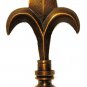 ANTIQUED COPPER FLEUR DE LES LAMP SHADE FINIAL