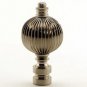 NICKEL-PLATED FLUTED BALL LAMP SHADE FINIAL