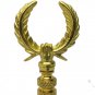 LOT OF 10... POLISHED BRASS OPEN WREATH LAMP SHADE FINIAL