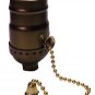 LOT OF 25 ANTIQUE BRASS-PLATED PULL-CHAIN SOCKET  TR-11B
