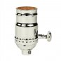 Polished nickel (solid brass) off/on socket, shell, cap TR-425X