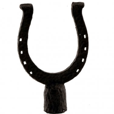 DARK BROWN RUSTIC IRON HORSESHOE LAMP SHADE FINIAL