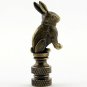 RABBIT LAMP SHADE FINIAL ANTIQUE BRASS- finial thread