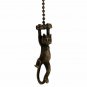 DANGLING ANTIQUE BRASS CAT FAN PULL CHAIN
