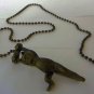 DANGLING ANTIQUE BRASS CAT FAN PULL CHAIN