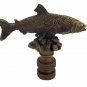 FISH (SALMON) LAMP SHADE FINIAL ANTIQUE BRASS- finial thread