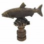 FISH (SALMON) LAMP SHADE FINIAL ANTIQUE BRASS- finial thread
