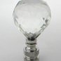 CUT CRYSTAL BALL LAMP SHADE FINIAL WITH NICKEL BASE  FT-37