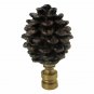 BROWN RESIN PINECONE LAMP SHADE FINIAL