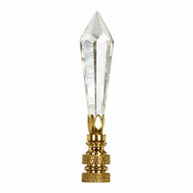 CUT CRYSTAL U-DROP LAMP SHADE FINIAL    C-2
