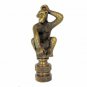 SITTING MONKEY ANTIQUE BRASS LAMP SHADE FINIAL