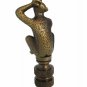 SITTING MONKEY ANTIQUE BRASS LAMP SHADE FINIAL