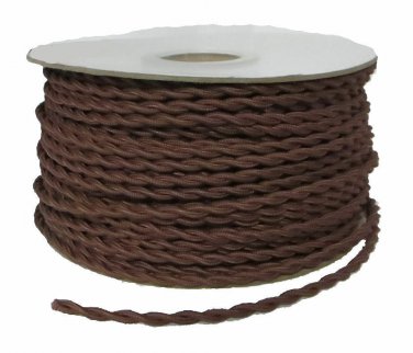 TWISTED RAYON WIRE: BROWN or GOLD  $37 LOT 50 FEET FREE SHIPPING