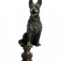 DOG ANTIQUE BRASS  LAMP SHADE FINIAL