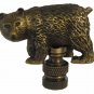Antique brass walking bear lamp shade finial