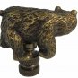 Antique brass walking bear lamp shade finial