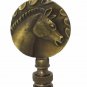 HORSE/HORSESHOE COIN LAMP SHADE FINIAL ANTIQUE BRASS #45