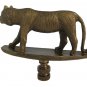 TIGER STANDING ANTIQUE BRASS LAMP SHADE FINIAL