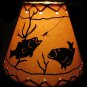 9" FAUX OILED KRAFT LACED CLIP-ON WITH FISH SCENE
