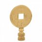 Lamp parts: BRASS "ANCIENT COIN" LAMP SHADE FINIAL~ FINIAL THREAD