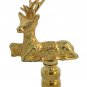 SITTING DEER  BRASS-PLATED LAMP SHADE FINIAL