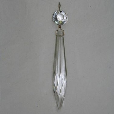 LOT 50 U-DROP CLEAR PRISMS- NICKEL PINS  TZ-10NI