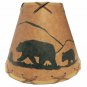Lot of 6....9" FAUX OILED KRAFT LACED CLIP-ON WITH BEAR SCENE