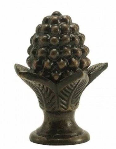 CLOSE-OUT ANTIQUE BRASS METAL PINECONE LAMP SHADE FINIAL