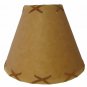 9" FAUX OILED KRAFT PAPER LAMP SHADE W/ LACING  STANDARD CLIP OKL-09