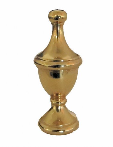 POLISHED SOLID BRASS URN LAMP SHADE FINIAL
