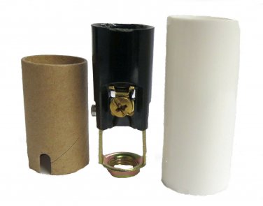 2" Candelabra phenolic lamp socket with white candecover  TR-202X