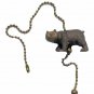 CLOSE-OUT BEAR ANTIQUE BRASS W/ COPPER BLACK WASH FAN PULL CHAIN