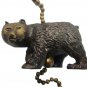CLOSE-OUT BEAR ANTIQUE BRASS W/ COPPER BLACK WASH FAN PULL CHAIN