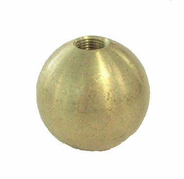 1 1/2" UNFINISHED BRASS BALL WITH 1/8 IPS THREADED HOLE     TV-375