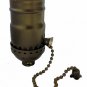 LOT OF 10 ANTIQUE BRASS-PLATED PULL-CHAIN SOCKET w/ SET SCREW TR-429ABPC