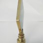 MALACHITE SQUARE LAMP SHADE FINIAL WITH BRASS SWIVEL BASE #50