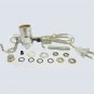 LOT OF 10 SILVER LAMP KITS: 3-WAY SOCKET SILVER CORD TD-397S