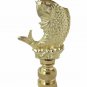 FISH LAMP SHADE FINIAL POLISHED BRASS