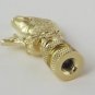 FISH LAMP SHADE FINIAL POLISHED BRASS