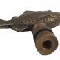 LARGE FISH LAMP SHADE FINIAL ANTIQUE BRASS- finial thread